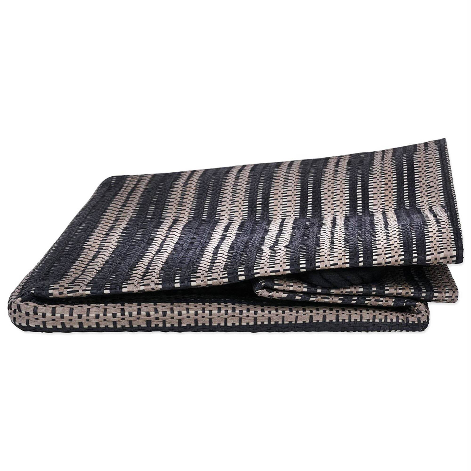 DII® Large Stone Basketweave & Black Stripe Rectangle Paper Basket